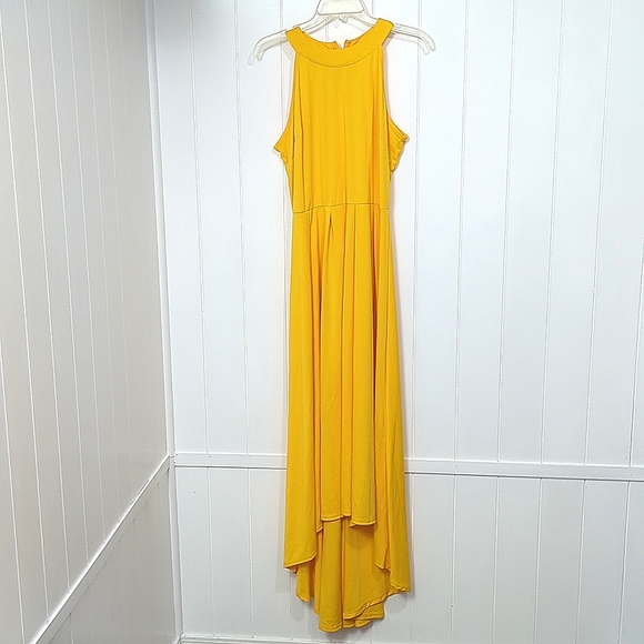 unknown Dresses & Skirts - 2pc Yellow High Low and Cardigan Dress